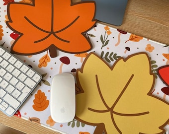 Autumn Leaf Mini Mouse pad / cute desk accessories / Autumn mouse pad / Leaf mouse pad / Pc Gaming Accessories