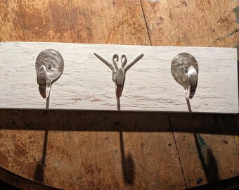 Vintage Silverware Coat Rack