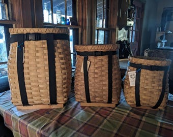 Vintage Bali Indonesian Rattan Backpack With Leather Trim  display picture 3