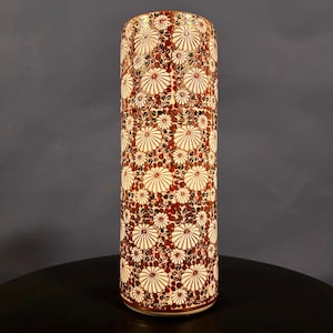 Vintage Japanese Kutani Hyakka Kutani Vase – Hand Painted Floral Cylindrical Porcelain Art, Edo Period Ceramic