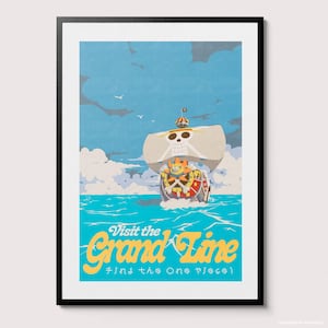 Visit The Pirate Lane Poster - Anime Lover, 2000er Jahre, Nostalgie, bestes Anime Geschenk aller Zeiten, Retro Illustration
