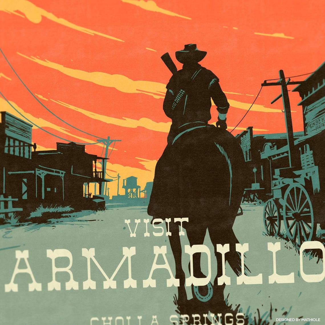 Visit Armored Western Poster - Best Videogames Gift, Western, RDR ...