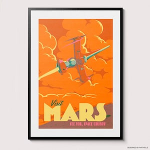 Póster de Visita a Marte: ilustración retro, Cowboy Bebop, anime, manga, anime de los 90, el mejor regalo de anime.