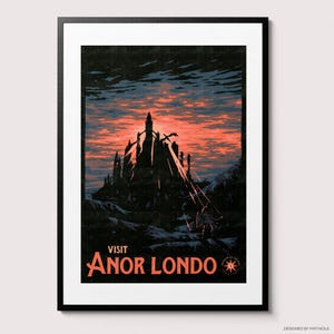 Visit Anor Londo Poster - Vintage Travel Poster - Anor Londo - Fantasy Fan Wallart - Gamer Gift