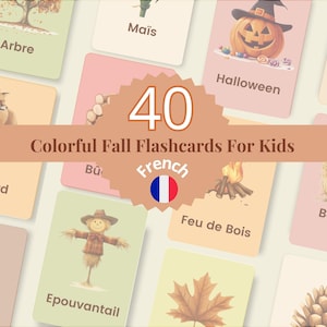 40 Flashcards d'automne en français