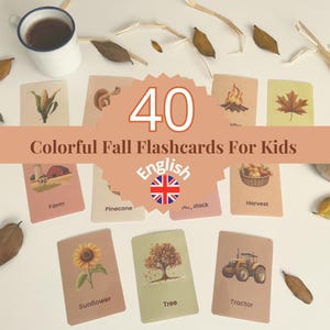 40 Flashcards d'automne en anglais