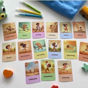 15 Flashcards sports en anglais