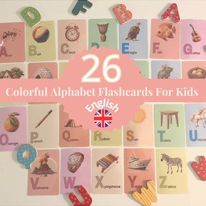 26 Alphabet-Lernkarten auf Englisch