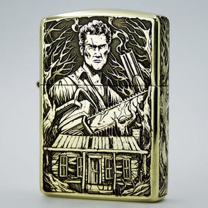 Zippo Armor petrol lighter with engraving