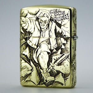 Zippo Armor petrol lighter with engraving