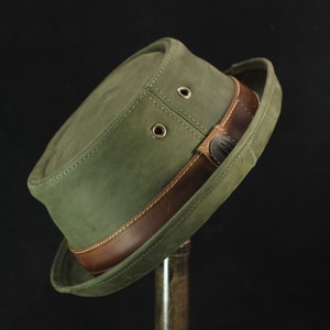 Leather Pork Pie Hat PPH-58 - Men&#39;s and Women&#39;s Headwear