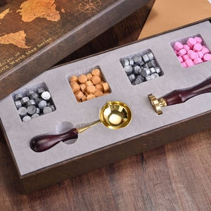 Customizable Wax Seal Stamp Kit – Personalize with Any Logo or Design for Weddings, Invitations, Gifts, and Special Occasions
