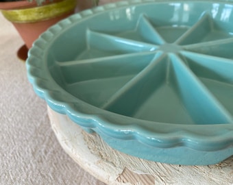 World Market Teal Ceramic Divided Scone Pan