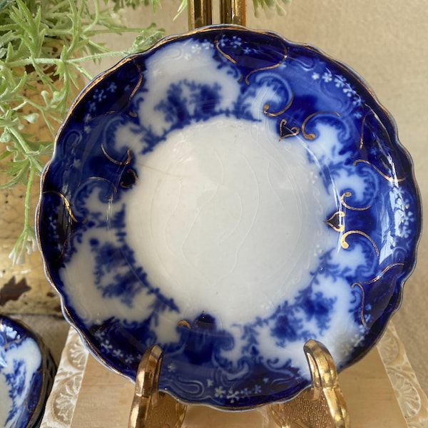Antique Alfred Meakin Flow Blue Berry or Sauce Bowls SOLD SEPARATELY