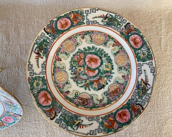 Vintage Early 1900&#39;s Famille Rose Medallion Chinese Porcelain Dinner Plates SOLD SEPARATELY