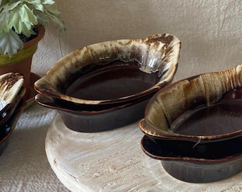 Vintage Pfaltzgraff Gourmet Brown Drip Au Gratin Stoneware Dishes SOLD INDIVIDUALLY