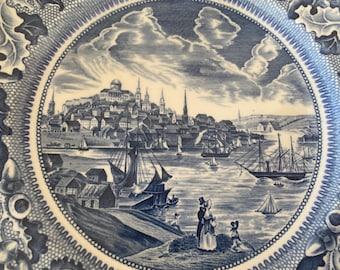 Vintage Historic America View Of Boston Dinner Plates by Johnson Bros England SOLD SEPARATELY