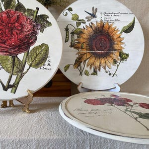 Upcycled Painted Farmhouse Cottage Lazy Susan Turntables