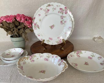 Vintage Antique Haviland Limoge Pink Rosebud China OPEN STOCK