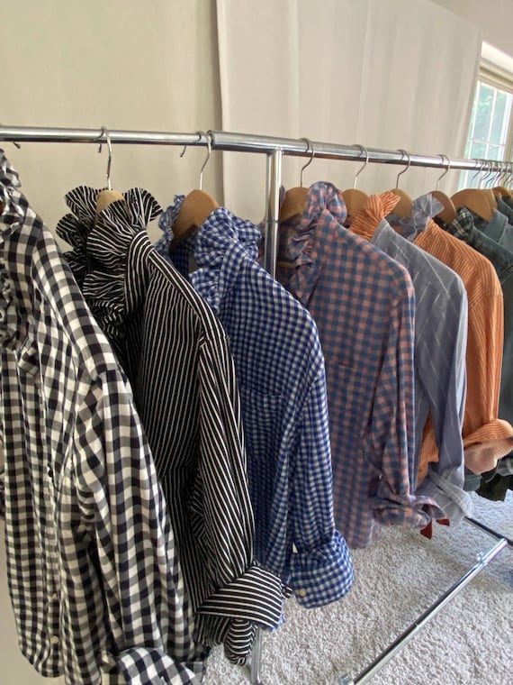 Upcycled Ruffled Collared Menswear Shirts