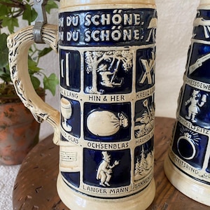 Vintage 1956 Chope à bière allemande American Bravo Co. avec couvercle VENDU SÉPARÉMENT