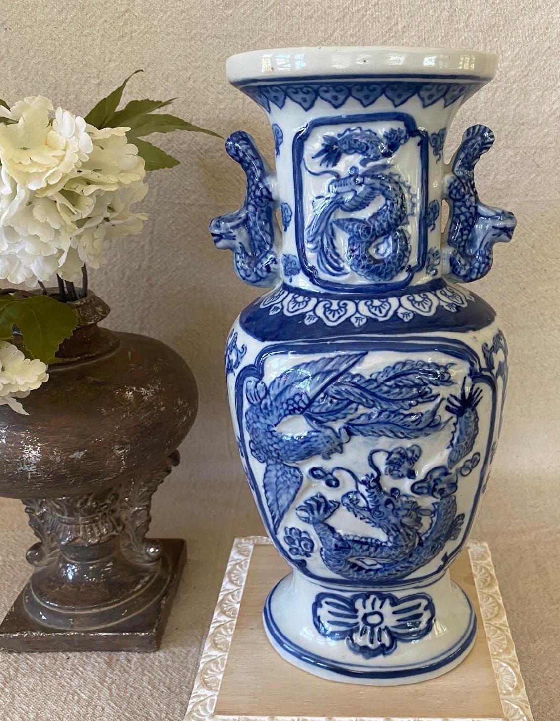 Blue and White Dragon Vase - Etsy - Page 4