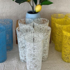 Vintage 1960s Hazel Atlas Spaghetti String Highball Glass - MCM Barware