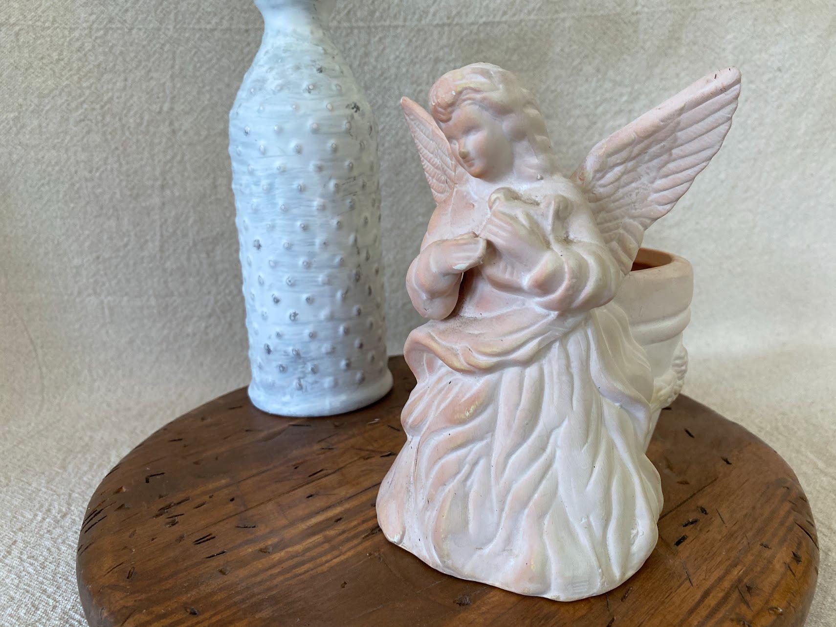 Vintage Terra Cotta Angel Statue Planter From Bloom Rite - Etsy
