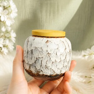 Mini Ceramic Pots for Pet Urn, Unique Dog Ashes for Memory Pot, Small Urn for Human Ashes, Glazed Pottery Pot for Family Ashes Memory Gifts