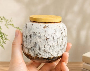 Mini Ceramic Pots for Pet Urn, Unique Dog Ashes for Memory Pot, Small Urn for Human Ashes, Glazed Pottery Pot for Family Ashes Memory Gifts