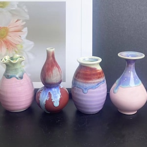 Einzigartige Miniatur-Vase Schreibtisch-Dekor-Geschenke für Mama, nette Mini Mommy Pot handgemachte kleine Keramik, Andenken Miniatur-kleine Blumenvase Geschenk für Sie