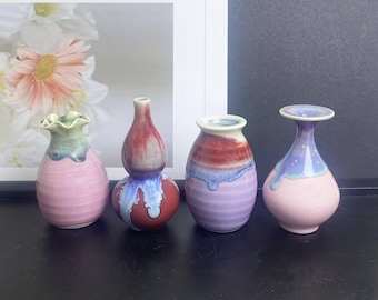 Einzigartige Miniatur-Vase Schreibtisch-Dekor-Geschenke für Mama, nette Mini Mommy Pot handgemachte kleine Keramik, Andenken Miniatur-kleine Blumenvase Geschenk für Sie
