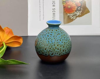 Einzigartige Keramikvase Schreibtischdekor Geschenke für Mama, niedlicher Mommy Pot handgemachte Keramik, Andenken Miniatur kleine Blumenvase Geschenk für Sie