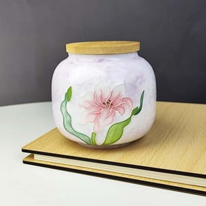 Mini-Keramiktöpfe für Haustierurne, einzigartige Hundeasche für Memory Pot, kleine Urne für menschliche Asche, glasierte Keramiktopf für Familienasche-Gedächtnisgeschenke Lily
