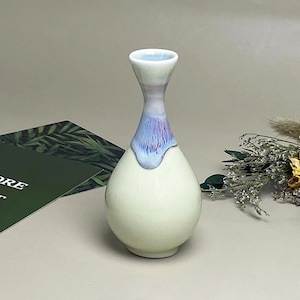 Miniature Vase for Desktop Decor Gifts, Unique Mini Mommy Pot Handmade Tiny Pottery, Small Ceramic Flower Bud Vase Gifts for Mom