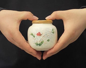 Mini-Keramiktöpfe für Haustierurne, einzigartige Hundeasche für Memory Pot, kleine Urne für menschliche Asche, glasierte Keramiktopf für Familienasche-Gedächtnisgeschenke