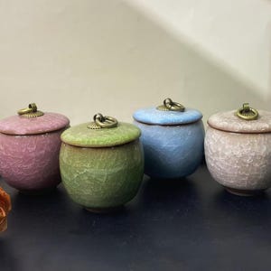 Miniaturowe ceramiczne doniczki na urnę dla zwierząt, unikatowe doniczki na prochy psów, małe urny na prochy ludzkie, glazurowane doniczki na rodzinne prochy, prezenty pamiątkowe