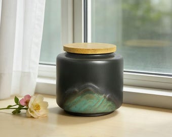 Personalisierte Mini-Keramik-Urne, einzigartige Hundeasche für Memory Pot, kleine Urne für menschliche Asche, glasierte Keramik-Topf für Familie Asche Memory Geschenke