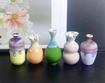 Einzigartige Miniatur-Vase Schreibtisch-Dekor-Geschenke für Mama, nette Mini Mommy Pot handgemachte kleine Keramik, Andenken Miniatur-kleine Blumenvase Geschenk für Sie