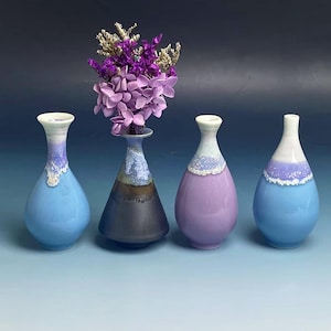 Miniature Vase for Desktop Decor Gifts, Unique Mini Mommy Pot Handmade Tiny Pottery, Small Ceramic Flower Bud Vase Gifts for Mom