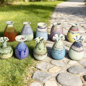 Cadeaux de décoration de bureau vase miniature unique pour maman, mini pot de maman mignon petite poterie faite main, cadeau vase de petite fleur miniature souvenir pour elle