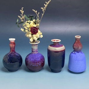 Unique Miniature Vase Desk Decor Gifts for Mom, Cute Mini Mommy Pot Handmade Tiny Pottery, Keepsake Miniature Small Flower Vase Gift for Her