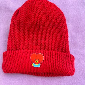 BT21 characters inspired knitting beanie