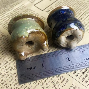 Cute Mini Vase Mommy Pot Desk Decor Gifts for Her, Unique Handmade Tiny Plant Pot, Miniature Multi Color Glazed Pottery Gifts for Mom. image 4