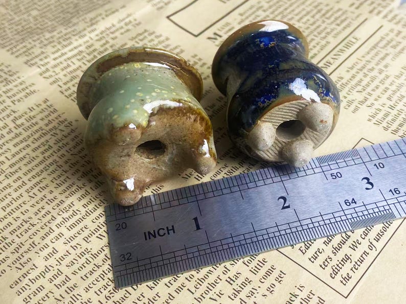 Cute Mini Vase Mommy Pot Desk Decor Gifts for Her, Unique Handmade Tiny Plant Pot, Miniature Multi Color Glazed Pottery Gifts for Mom. image 4