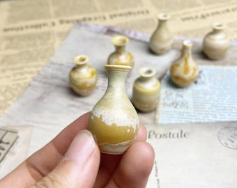 Niedliche Mini Vase Mommy Pot Schreibtisch Dekor Geschenke für Sie, handgemachte kleine Keramik Einzigartige Geschenke für Mama, Miniatur Bud Keramikvase Geschenke.