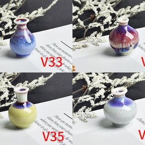 Cute Mini Vase Mommy Pot Desk Decor Gifts for Her, Unique Handmade Tiny Vase for Cat Whiskers, Miniature Bud Ceramic Vase Gifts for Mom. afbeelding 12