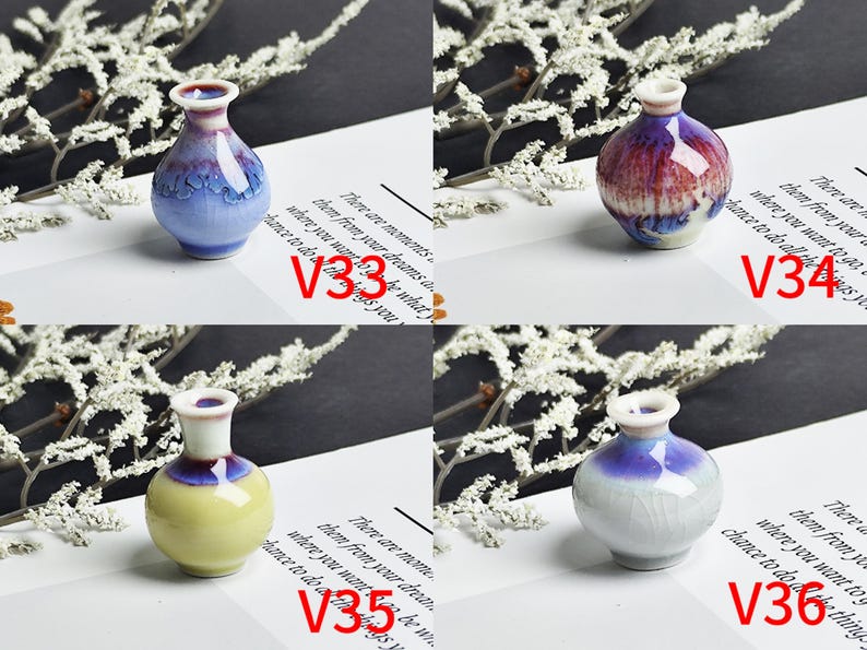 Cute Mini Vase Mommy Pot Desk Decor Gifts for Her, Unique Handmade Tiny Vase for Cat Whiskers, Miniature Bud Ceramic Vase Gifts for Mom. afbeelding 12