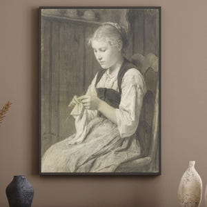 Knitting Poster for Knitting Lover to use as Craft Room Decor, Artful Wall Art, or as a Happy Birthday Gift