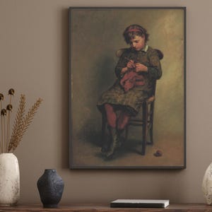 Knitting Poster for Knitting Lover to use as Craft Room Decor, Artful Wall Art, or as a Happy Birthday Gift